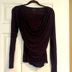 Long Sleeve Plum LOFT XS top